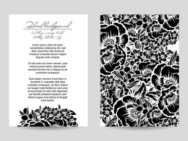 Vintage çiçekli Davetiyeler