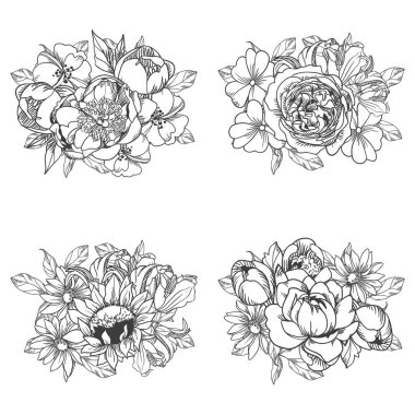 Güzel çiçek kümesi