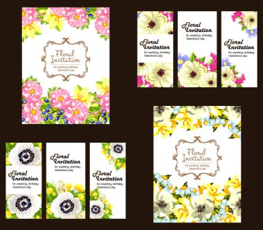 Çiçek düğün davetiye