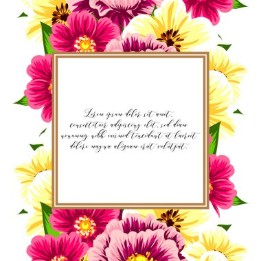 Elegance çerçeve çiçekli