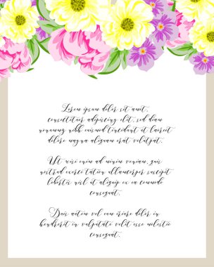 Elegance çerçeve çiçekli