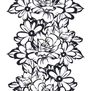 Vintage tarzı çiçek arka plan