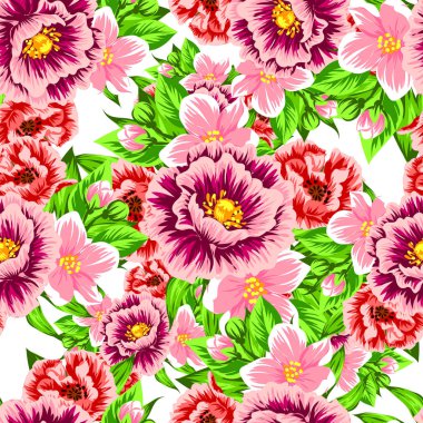 Sorunsuz güzel çiçek desenli