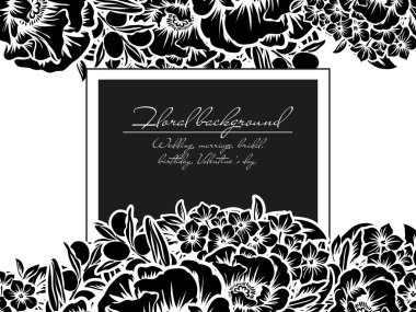 Vintage tarzı çiçek davetiye