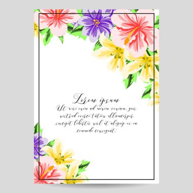 Çiçek vektör tasarım konsepti