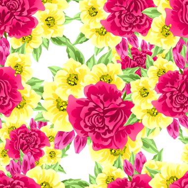 Sorunsuz güzel çiçek desenli