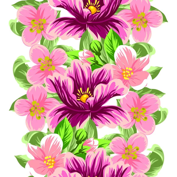 Flores tiernas coloridas — Vector de stock