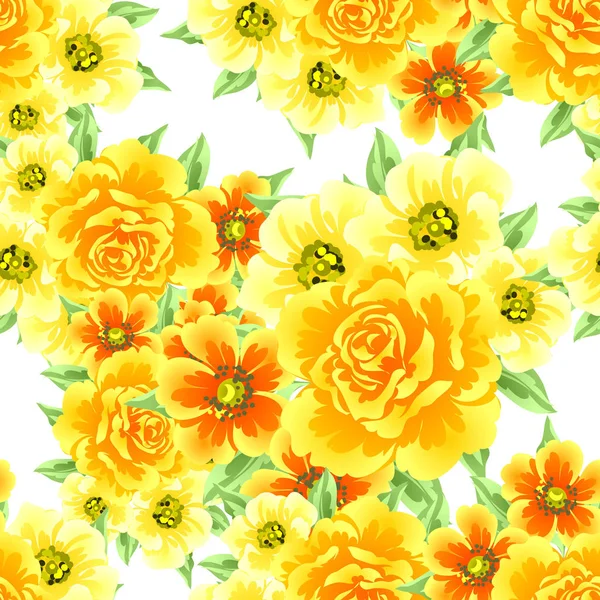 Безшовний красивий квітковий візерунок — стоковий вектор