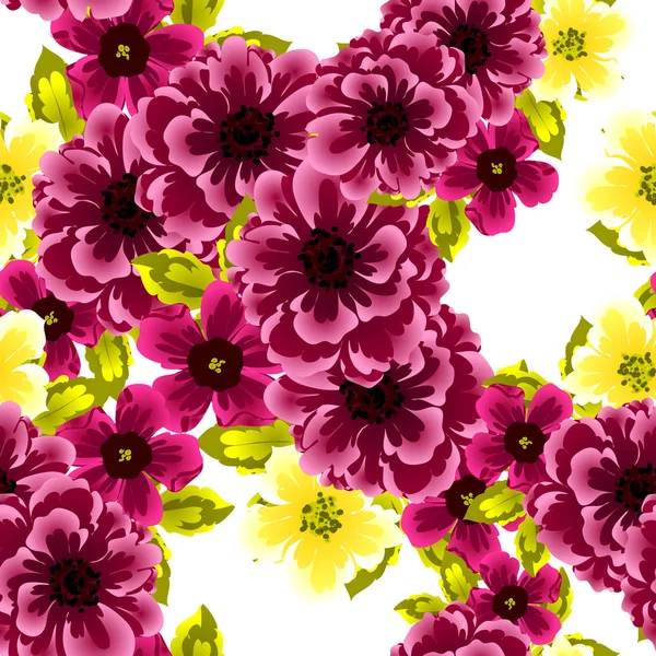 七彩的温柔花朵 — 图库矢量图片