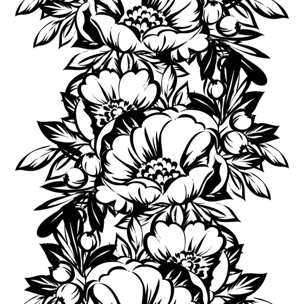 ビンテージ スタイルの花の背景 — ストックベクタ