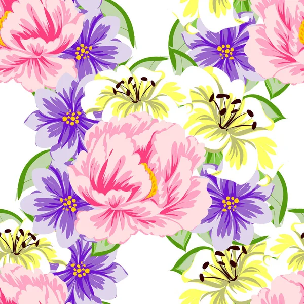 Flores macias coloridas —  Vetores de Stock
