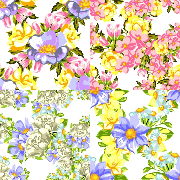 Vintage style floral backgrounds — Stock Vector