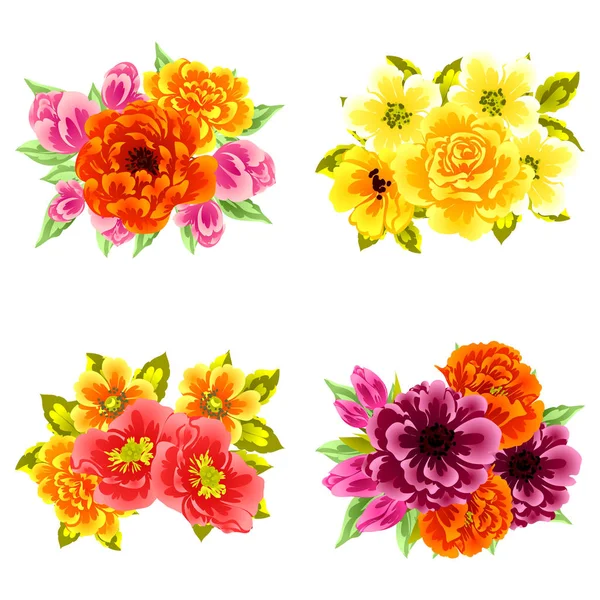 Barevný květ kytice — Stockový vektor