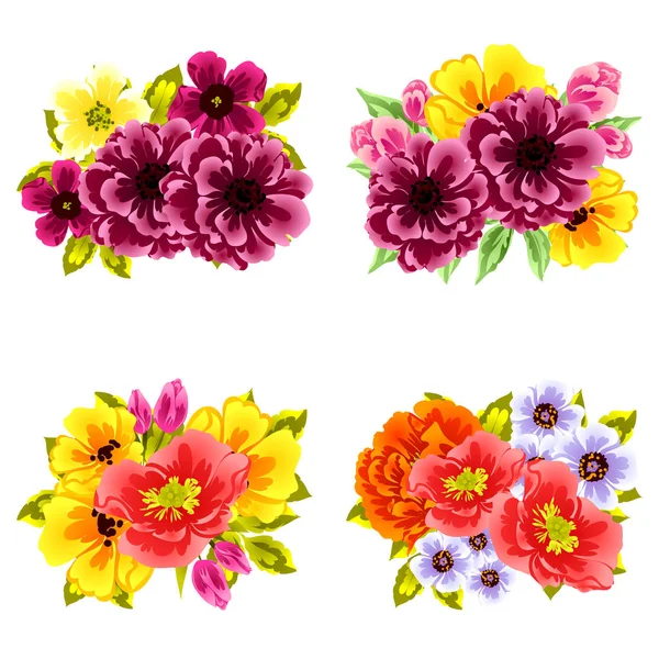 Barevný květ kytice — Stockový vektor