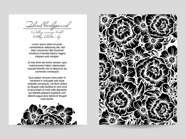 Vintage çiçekli Davetiyeler