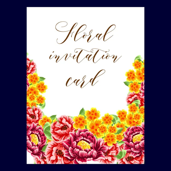 Floral κάρτα πρόσκληση. — Διανυσματικό Αρχείο