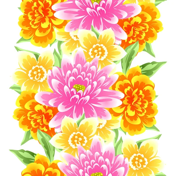 Kleurrijke aanbesteding bloemen — Stockvector