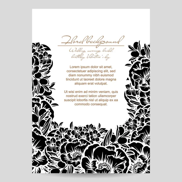 Vintage tarzı çiçek davetiye