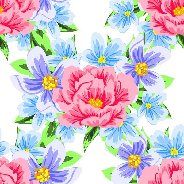 Flores tiernas coloridas — Archivo Imágenes Vectoriales