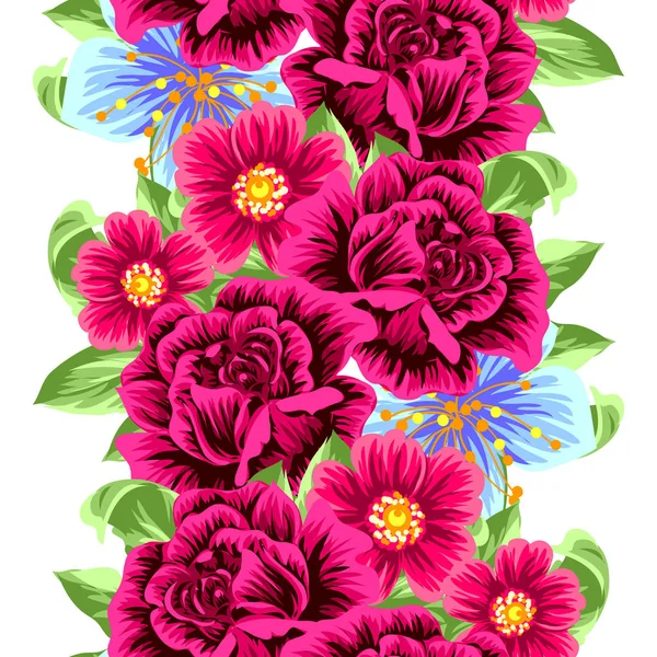 Farbenfrohe zarte Blumen — Stockvektor