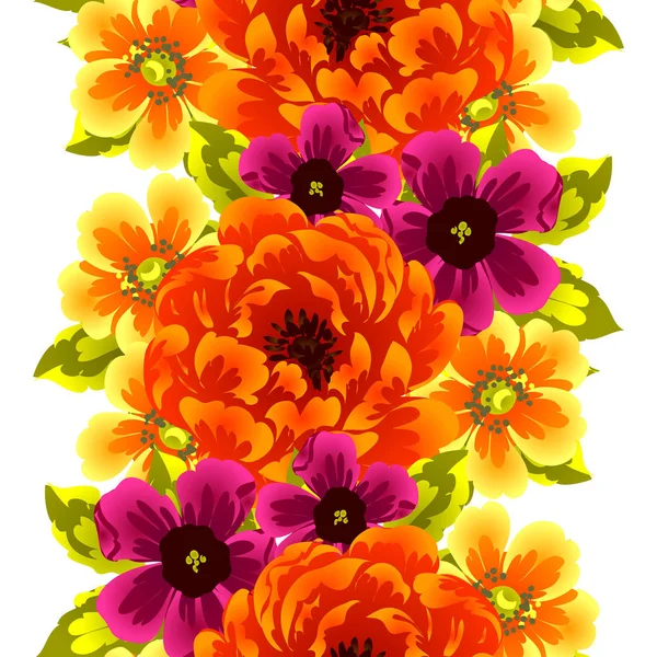 Sorunsuz güzel çiçek desenli — Stok Vektör