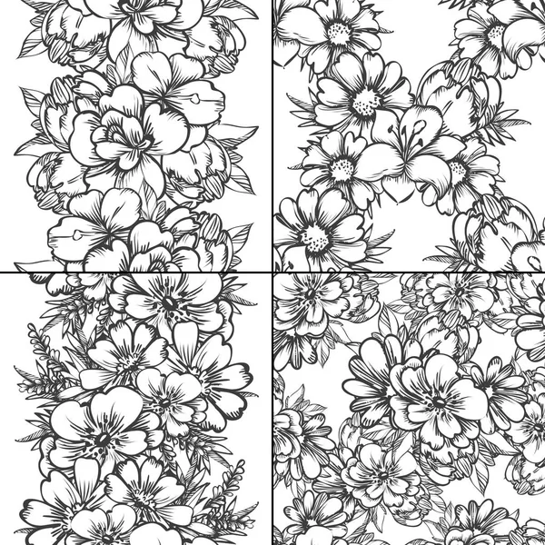 Винтажный стиль цветочные фоны — стоковый вектор