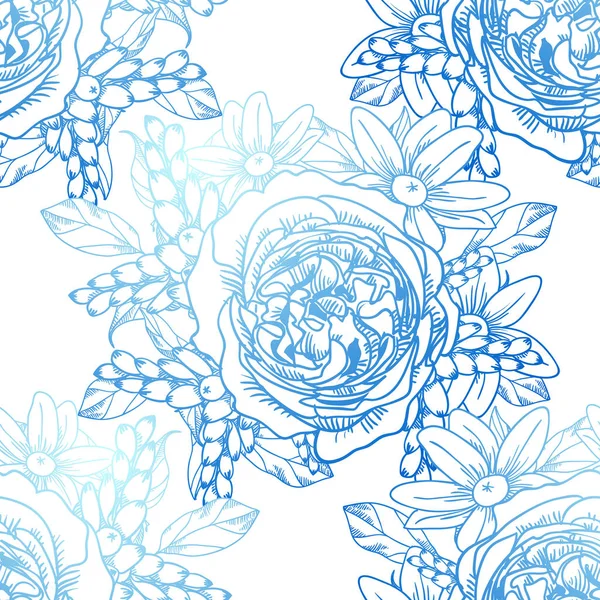 Seamless floral pattern — Stock Vector