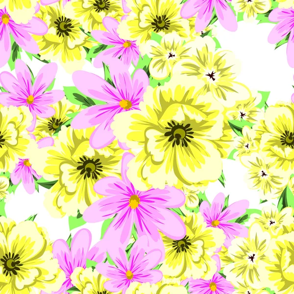 Kleurrijke aanbesteding bloemen — Stockvector