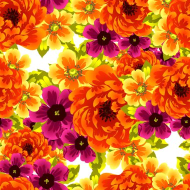 Sorunsuz güzel çiçek desenli