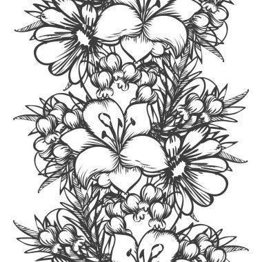 Vintage tarzı çiçek arka plan