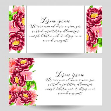 Vintage çiçekli Davetiyeler