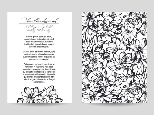 Vintage çiçekli Davetiyeler