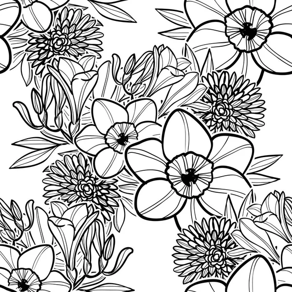 Seamless floral pattern — Stock Vector