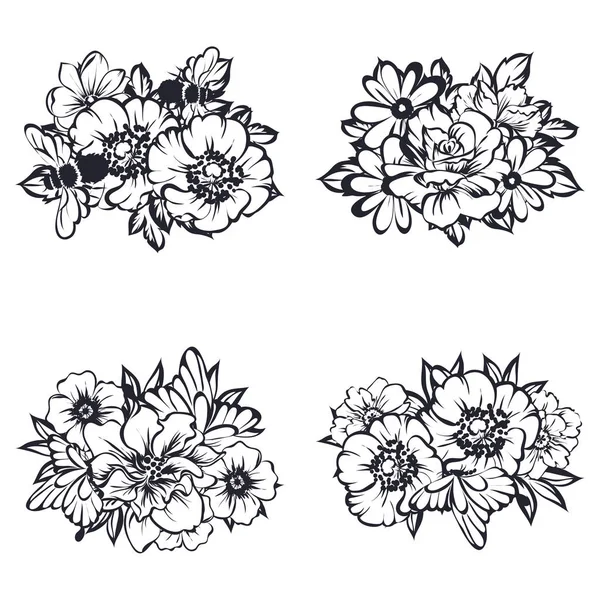 Çiçek buketleri seti