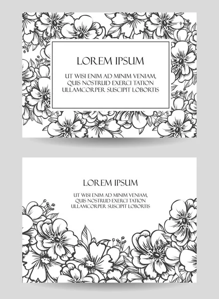 davetiye kartlarla çiçek öğeleri