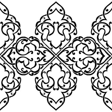 Kusursuz tek renkli süsleme deseni