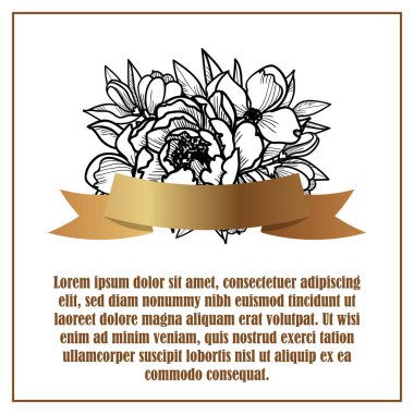 çiçek düğün davetiye kartı