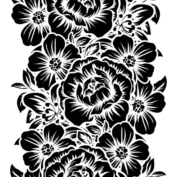 Modèle de fleur sans couture — Image vectorielle