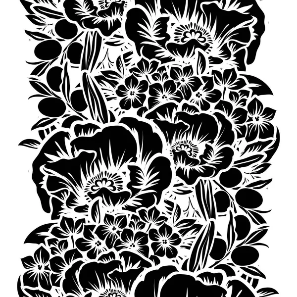 シームレスな花のパターン — ストックベクタ