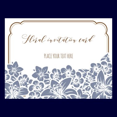 Vintage çiçek davetiye