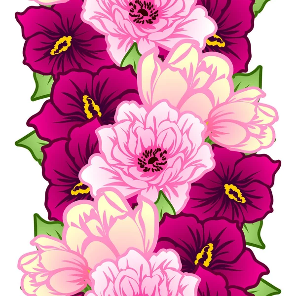 Naadloos bloemenpatroon — Stockvector