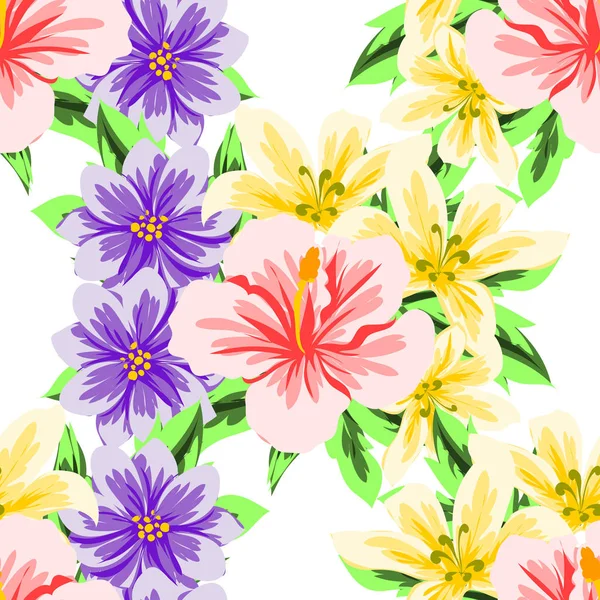 Seamless flower pattern — Stock Vector