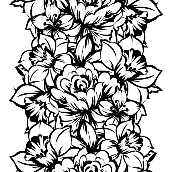 Modèle de fleur sans couture — Image vectorielle