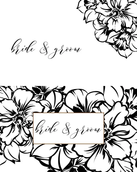 çiçek düğün davetiye kartı