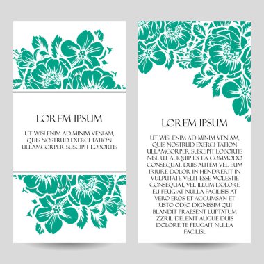 Vintage çiçek davetiye