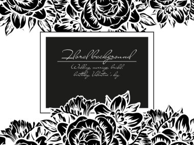 Vintage çiçek davetiye