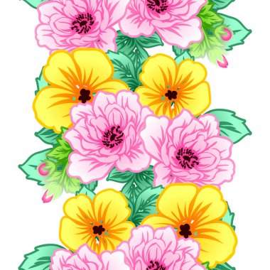 Dikişsiz çiçek deseni