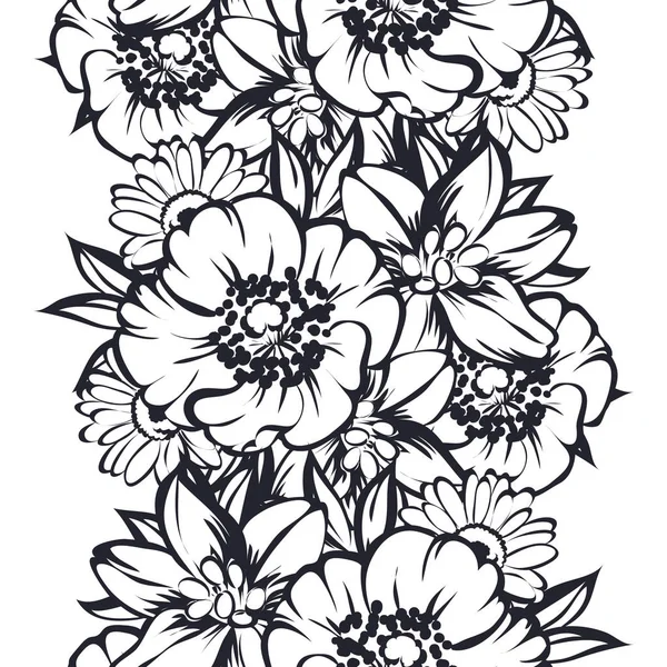 Modèle floral sans couture — Image vectorielle