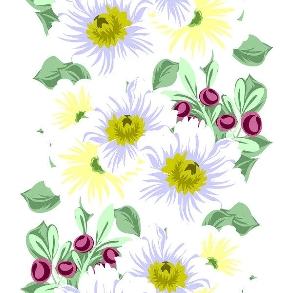 Seamless flowers pattern — Stock Vector