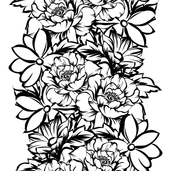 Patrón floral sin costuras — Vector de stock